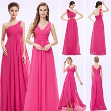 Ever-Pretty женское Элегантное Длинное платье подружки невесты Персиковое розовое ТРАПЕЦИЕВИДНОЕ с v-образным вырезом без рукавов шифоновое вечернее платье для свадьбы