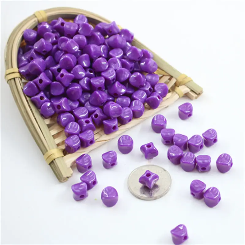 Dark purple 200 шт Дешевые одноцветные бисерные бусины diy Ювелирный материал ручная работа картонная коробка креативный материал бусины 10 мм - Цвет: Dark purple