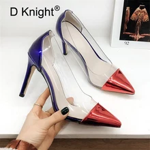 Clear PVC transparent pumps slip on perspex heel stilettos high heels point toe women party shoes nightclub pumps big size 32-45 Clear PVC transparent pumps slip on perspex heel stilettos high heels point toe women party shoes nightclub pumps big size 32-45
