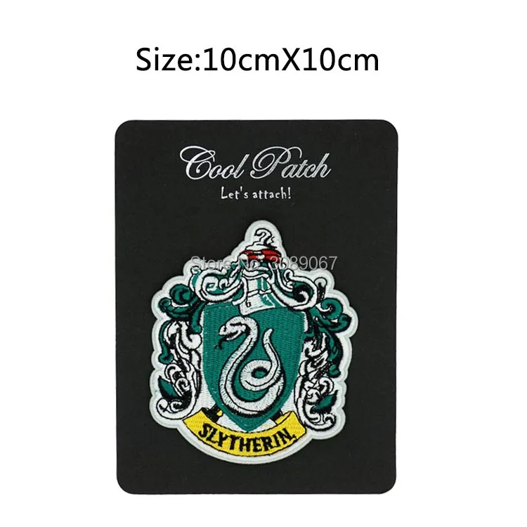 

4" Slytherin HARRY School Badge CREST Patch Embroidered TV MOVIE Costume Emblem applique Halloween cosplay