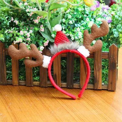 Рождественский олень Топпер украшенный головной убор для праздников, для фестивалей головной убор орнамент морозные подарки