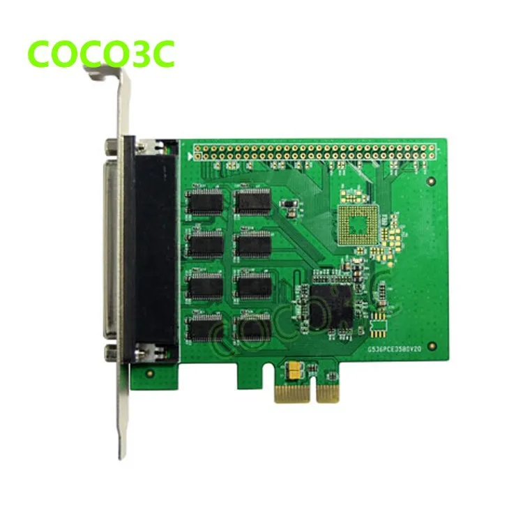 8 Ports Serial PCI Express with fan out cable PCI-e to multi RS232 DB9 Ports converter Industrial IO card 5