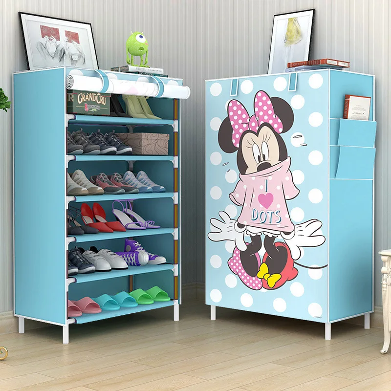 Large Capacity Dustproof Fabric Shoes Rack Hallway Shoe Organizer Home Living Room Shoe Closet Shelf Cabinet Assembled Furniture