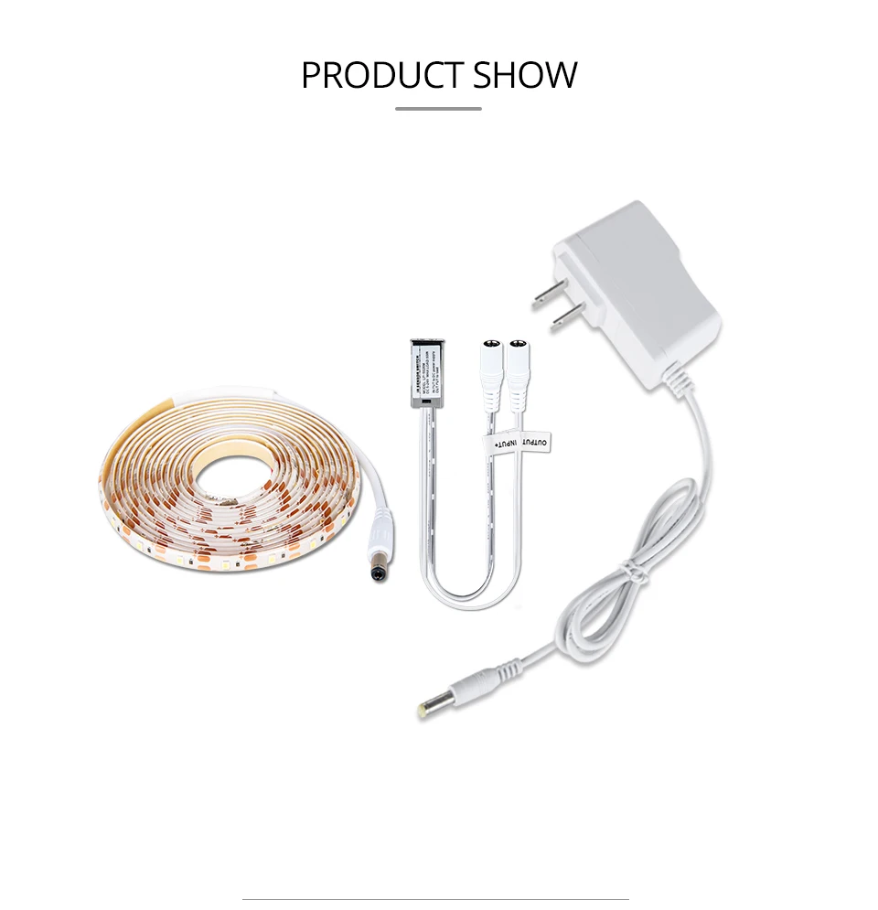 EeeToo LED Proximity Switch Lamp LED Strip for Kitchen Closet Under Cabinet Night Light Hand Wave Sensor Light Control Switches (10)