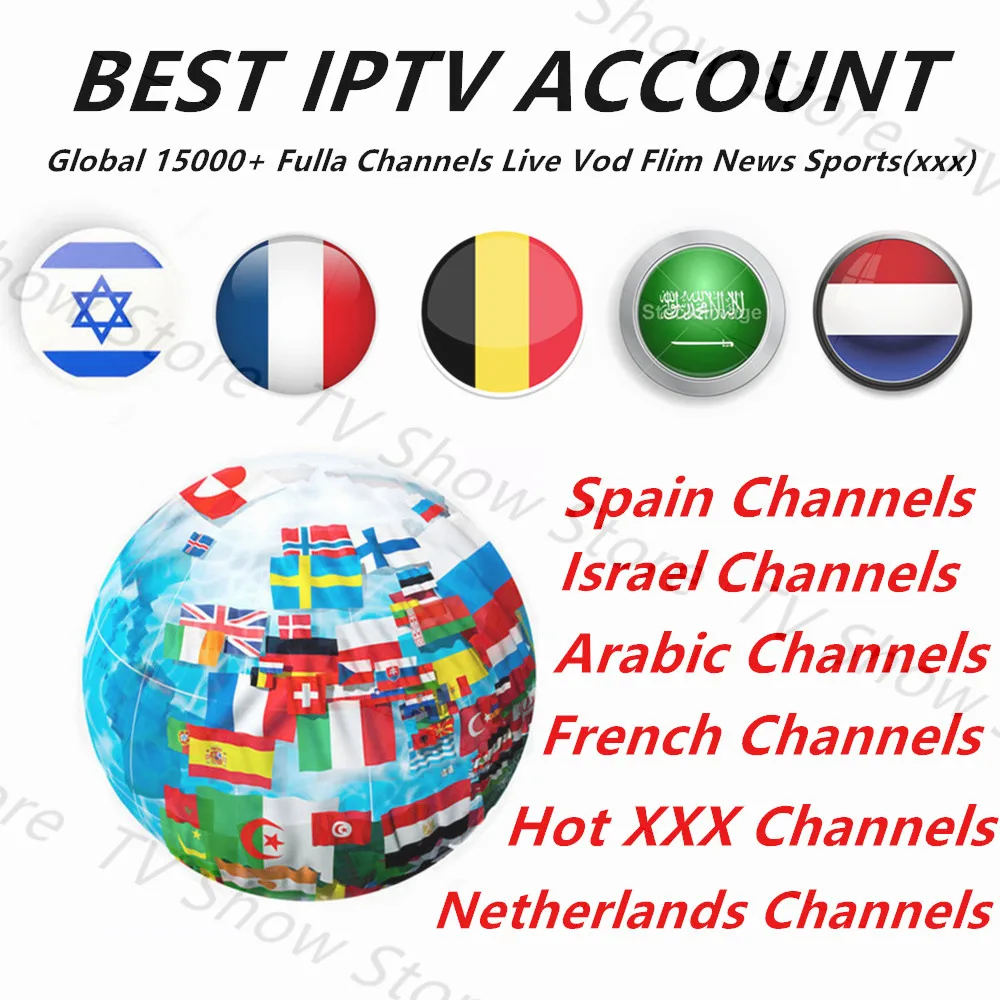 

1YEAR Israel IPTV with 15000 Full TV Hot Adult XXX Italy Netherlands France Arabic Spain IPTV Subscription For M3U MAG Smart TV
