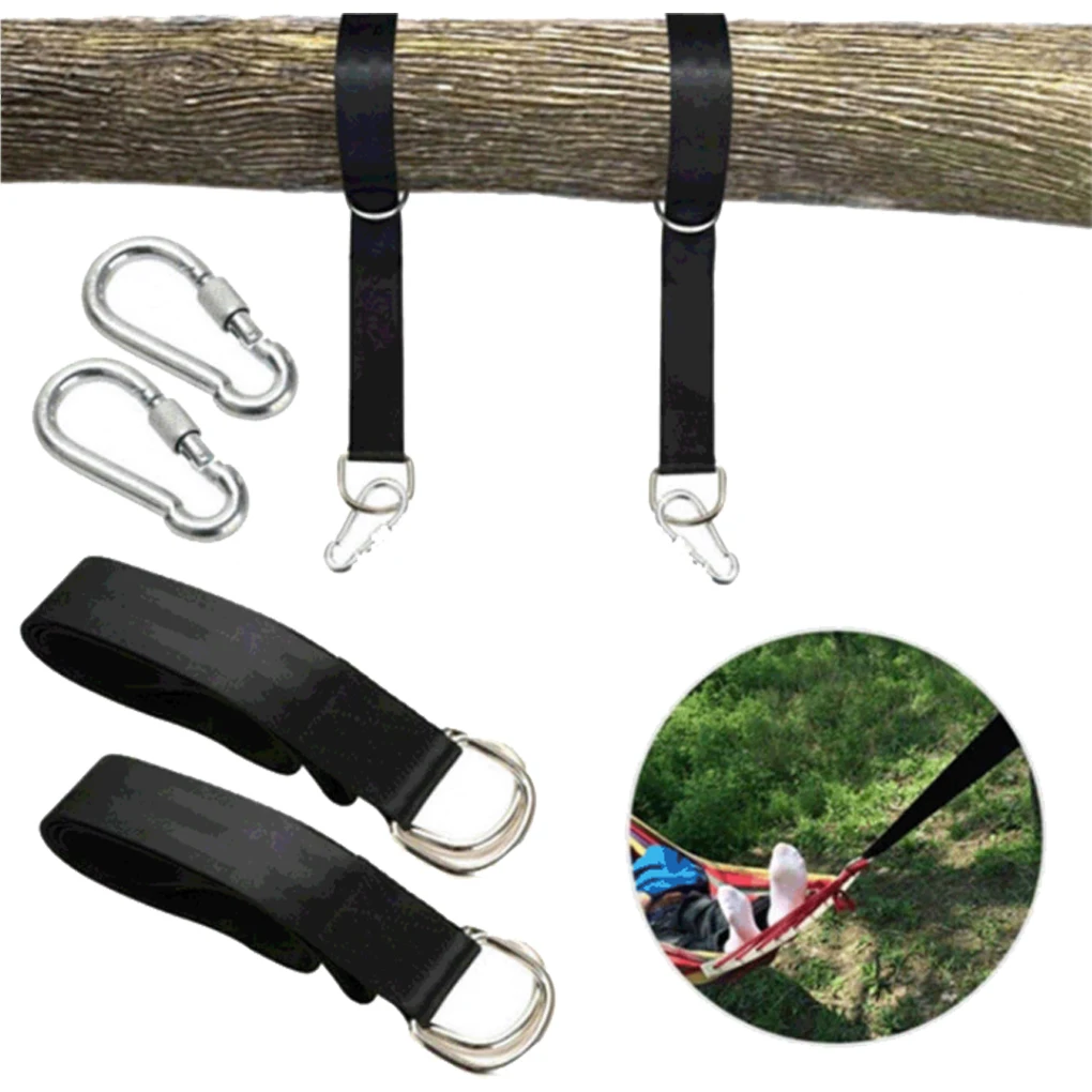 

New Swing Hanging Belt Hammock Straps Tree Large Load Capacity Camping Outdoor Hiking Kit Accessories Set