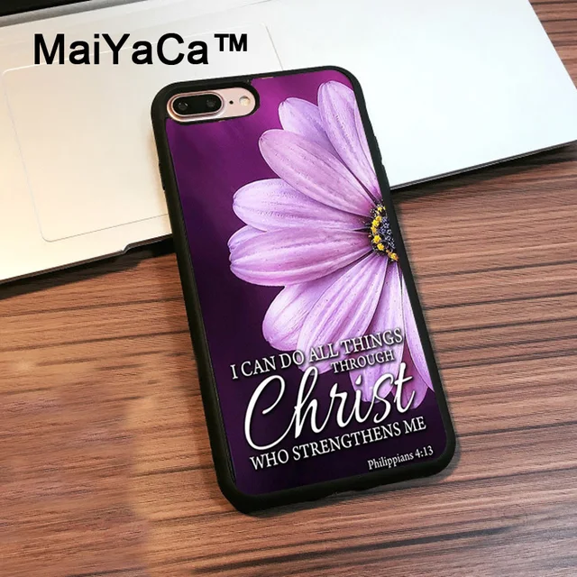 Maiyaca Christian Zitate Bibel Vers Blumen Weiche Tpu Gummi Fall Für