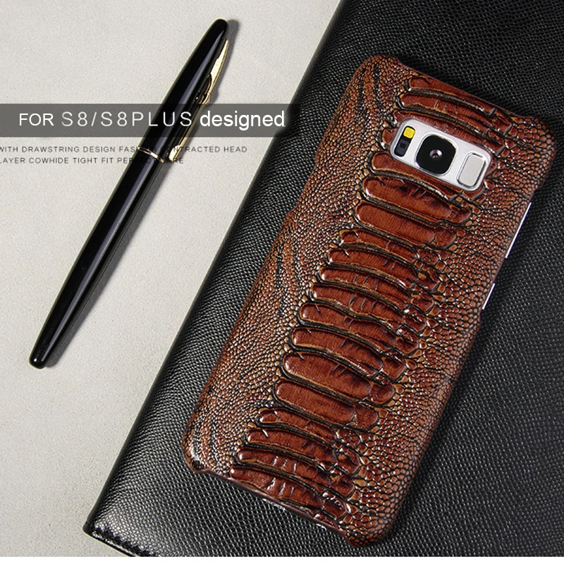 

Original Leather case For sansung Note 10 10plus 10+ Luxury ostrich Leg phone case for samsung galaxy a70 a50 a30 cover carcasas