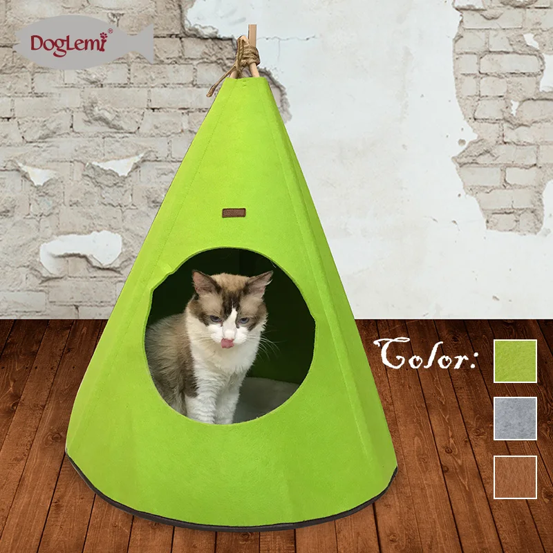 Doglemi природа Pet иглу фетр собака дом кошек Складная кровать новый дизайн палатка