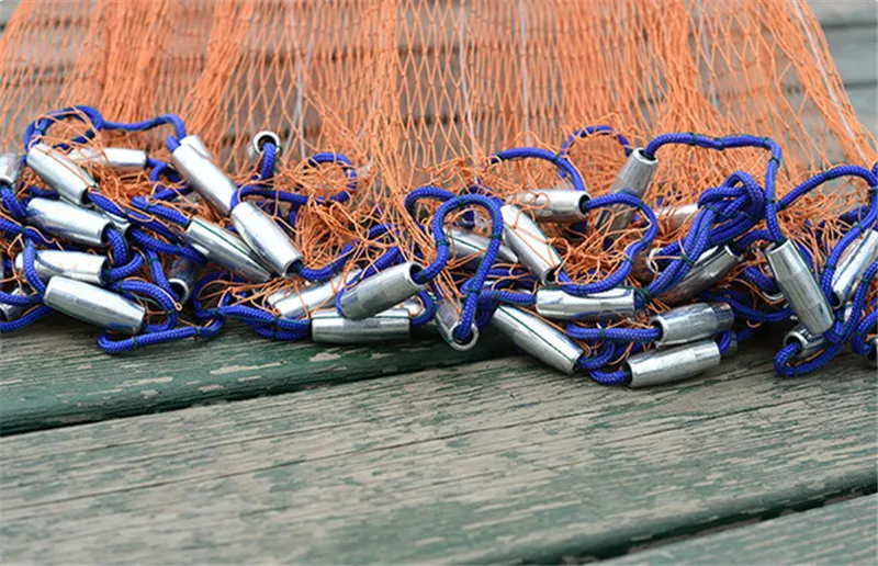 Upgraded Flying Disc American Hand Cast Fishing Net with Lead Sinkers 480cm Throw Net Fishing Tools (7)