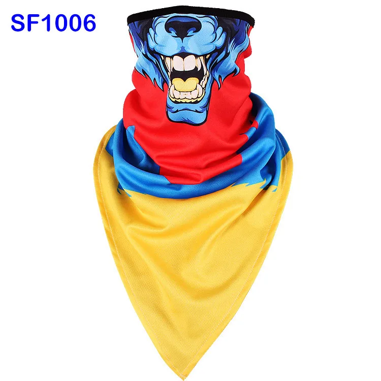 WildSurfer плюс треугольный Походные шарфы для верховой езды дышащая Полотенца Велоспорт животных половина уход за кожей лица маска Рыбалка Бандана Ciclismo FJ36 - Цвет: SF1006