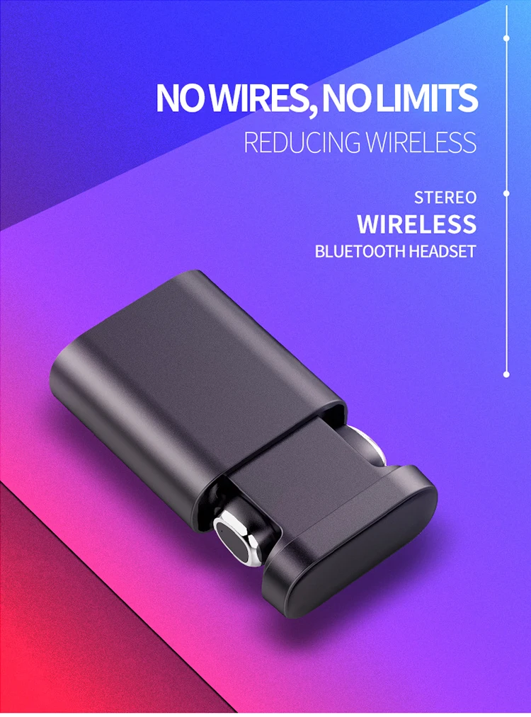 True Wireless Earbuds Micro Earpiece Mini Twins Headset Stereo Ear Bluetooth Earphone Headphones with 1100mAh Box (1)