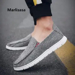 Marlisasa Zapatos Masculinos мужские модные серые противоскользящие Слипоны мужские крутые черные туфли Мужская Уличная удобная обувь F3286