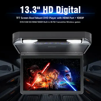 

13.3 inch Roof DVD Player with MP5 IR/FM Transmitter HDMI