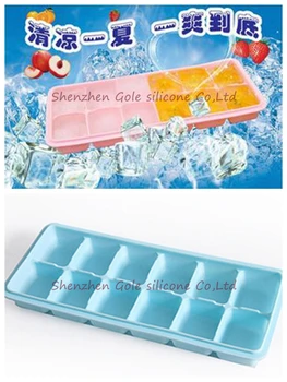 

300pcs/lot 12 Square Holes Silicone Ice Cube Tray for Home Kitchen/Bars DIY Ice Cream Freeze Ball Mould Maker Case