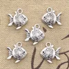 20pcs Charms Double Sided Fish Goldfish 14x15mm Antique Silver Color Pendants Making DIY Handmade Tibetan Silver Color Jewelry ► Photo 2/2