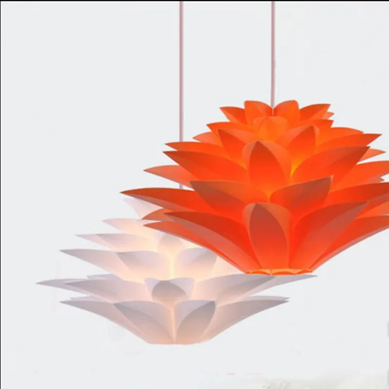 DIY Lily Lotus IQ Puzzle Pendant Lampshade Cafe Restaurant Ceiling Room  Decoration LED Hanging Lamp White Lights - AliExpress