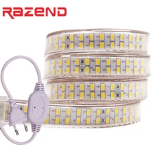 240leds/m SMD 5730 led strip 220v 110V flexible waterproof led tape 5630 1m 2m 5m 10m 20m 50m 100m + Power EU plug / US plug