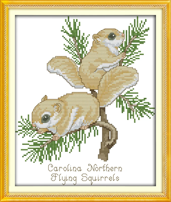 Летяга вышивки крестом комплект мультфильм 11ct количество холст стежки вышивка DIY