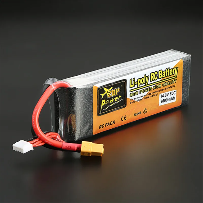 

High Quality Reachargeable Lipo Battery ZOP Power 14.8V 2800mAh 4S 60C Lipo Battery XT60 Plug For RC Model