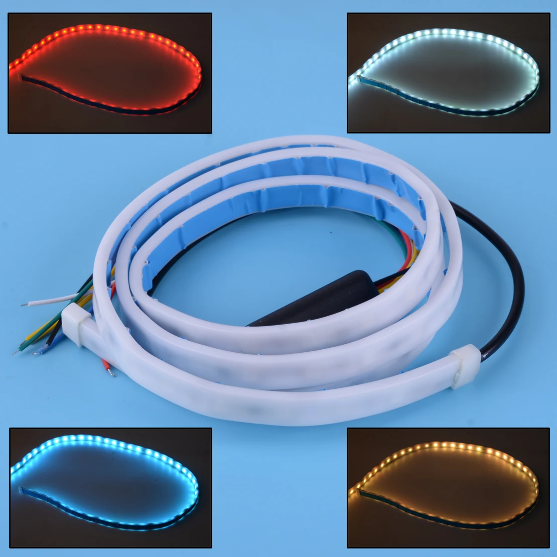 

Universal Tailgate Edge Brake Turn Signal 12V 47" RGB Flow Floating LED Car Trunk Sliding Rear Light Lamp Dynamic Streamer Strip