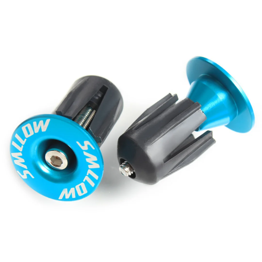 1 Pair Bicycle Handlebar Grip Caps MTB Road Bike Bicycle Aluminum alloy Handlebar Grips Bar End Caps Plug Bike Parts