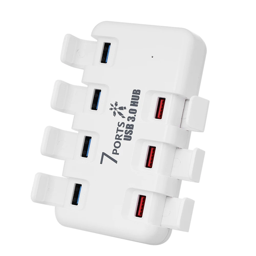 Портативный концентратор данных USB3.0 7 портовый зарядный высокоскоростное
