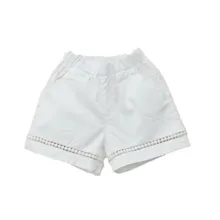 Летние шорты для девочек детская одежда Хлопок Все соответствием повседневные шорты полые белый Шорты Одежда для девочек От 2 до 15 лет