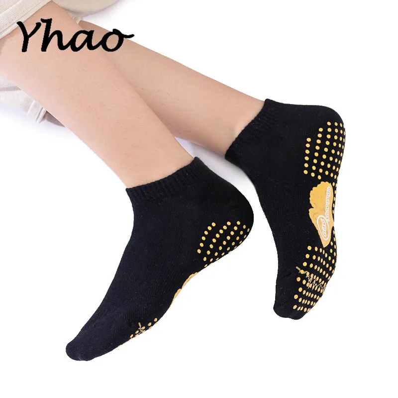 Yhao, женские хлопковые носки для йоги, Нескользящие, гигроскопичные, пот, высвобождение, хорошее сцепление, батут, танец, Барр, фитнес, Пилатес, носки