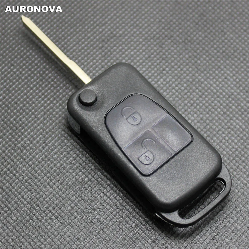 AURONOVA для MERCEDES BENZ C E S ML W140 чехол для ключа автомобиля 2 кнопки Uncut латунь модифицированный пустой корпус для дистанционного ключа оболочки