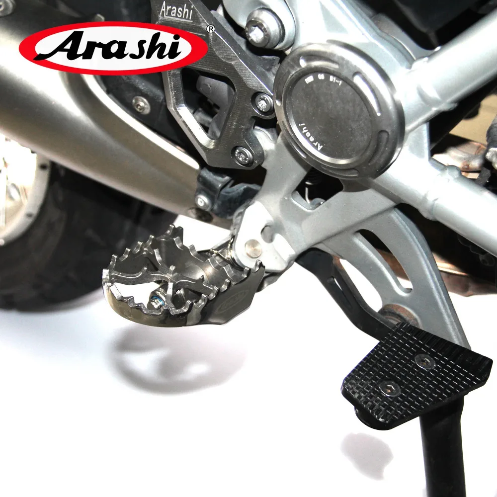 Arashi For BMW F800GT 2013- Foot Pegs Wide Pivot Footpegs Footrest F800 GT F 800 F 800GT 13 14 15 16 17 F700GS F800GS