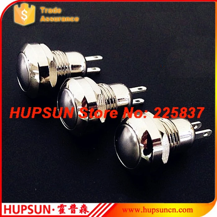 10pc silver contact waterproof metal 8mm reset pushbutton switch start engine button small mini momentary push | Обустройство дома
