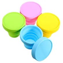 170ml Retractable Portable Silicone Mugs Folding Cup Outdoor Travel Telescopic Collapsible Cups Outdoor Sports Gargle Mug