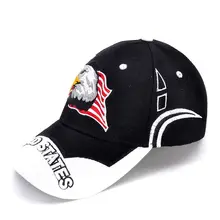 Adjustable Baseball Cap Women Men Casual Style Eagle American Flag USA Embroidered Sunshade Peaked Hat Outdoor Headwear