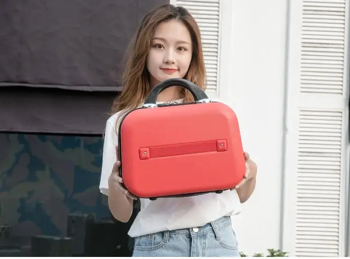 Новый Лидер продаж Мини корейский чемодан portabl косметические случаи милые девушки маленький 14 дюймов косметичка Макияж Box для дам подарок