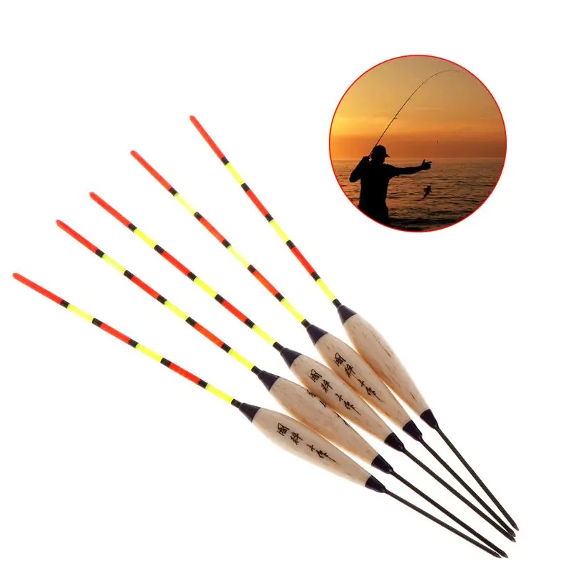 

Fishing Float Fluorescent Tail Luminous Stick Floating Buoy Tackle Barr Wood Wooden Sticks Accessories Ice Fishing Y51D