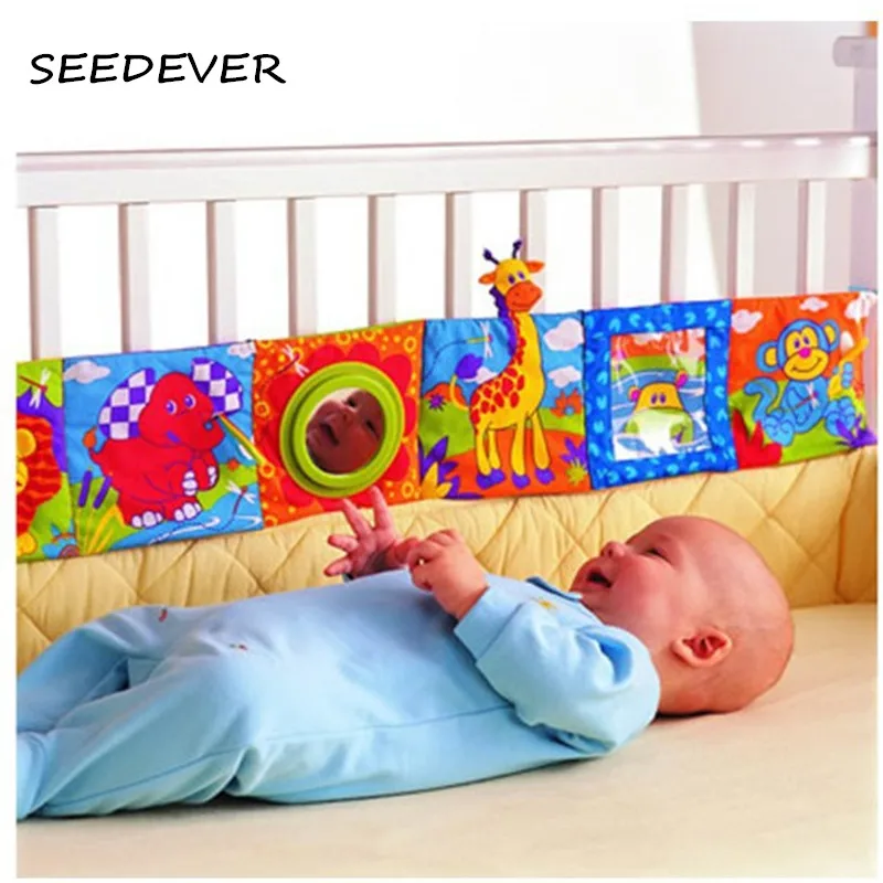 

Baby Bed Bumper Enlightenment educational toys Cloth Book Knowledge Multi-touch Fun And Color Colorful crib cot bedding