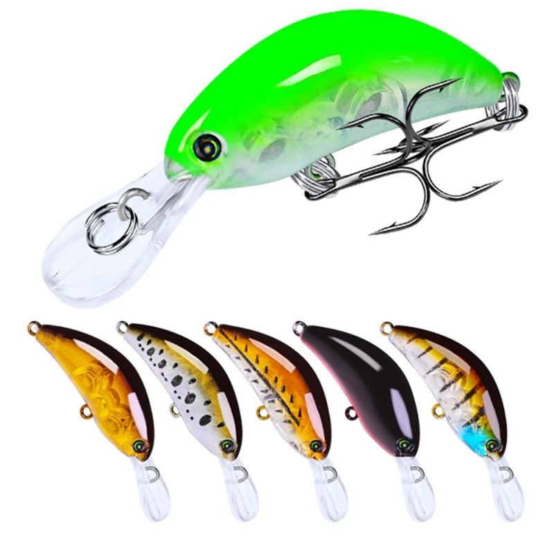 

55mm 5g Mini Crank bait Fishing Lures Topwater Artificial Hard Bait Plasitc Minnow Swimbait Trout Carp Fishing Outdoor Tools
