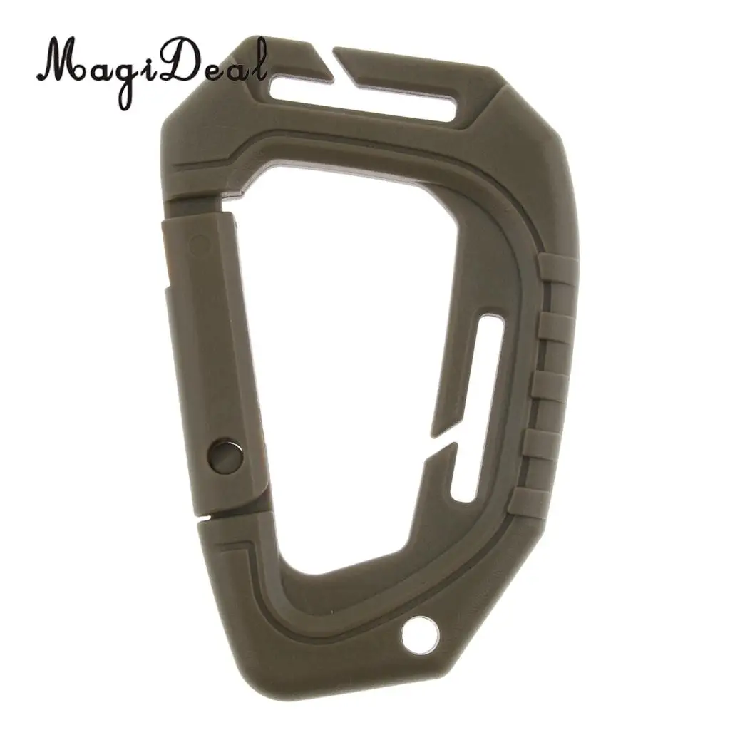 MagiDeal Light Weight Spring Snap Gear Clip Carabiner Clips Utility Hooks Backpack Hanging Buckle for Camping Hiking Fishing