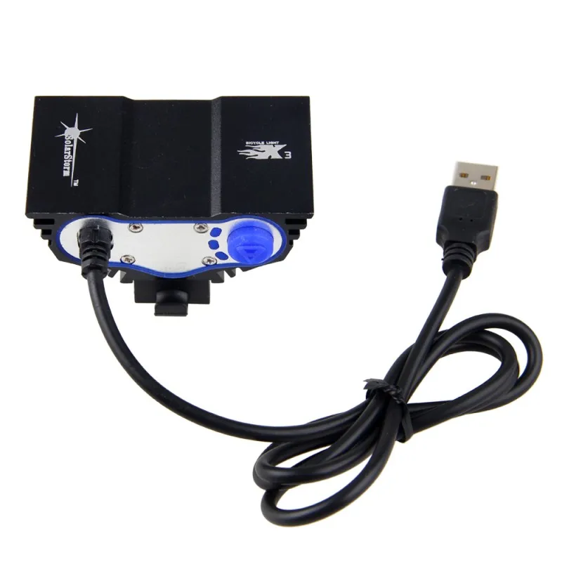 Excellent Waterproof  3XT6 LED Bicycle Light 10000LM Front Bike Head Light Night Cycling Lamp 5V USB Headlamp Only Lamp No Battery 17