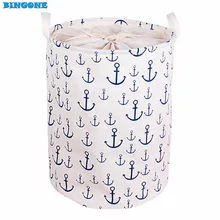 Новая хлопковая льняная ткань складная мультяшная ванная грязная одежда большое хранение белья сумка на цепочке хранение детских игрушек корзина-FF