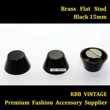 

25pc Flat Spikes Screwback Punk DIY Studs Leathercraft 5/8'' High-quality Black