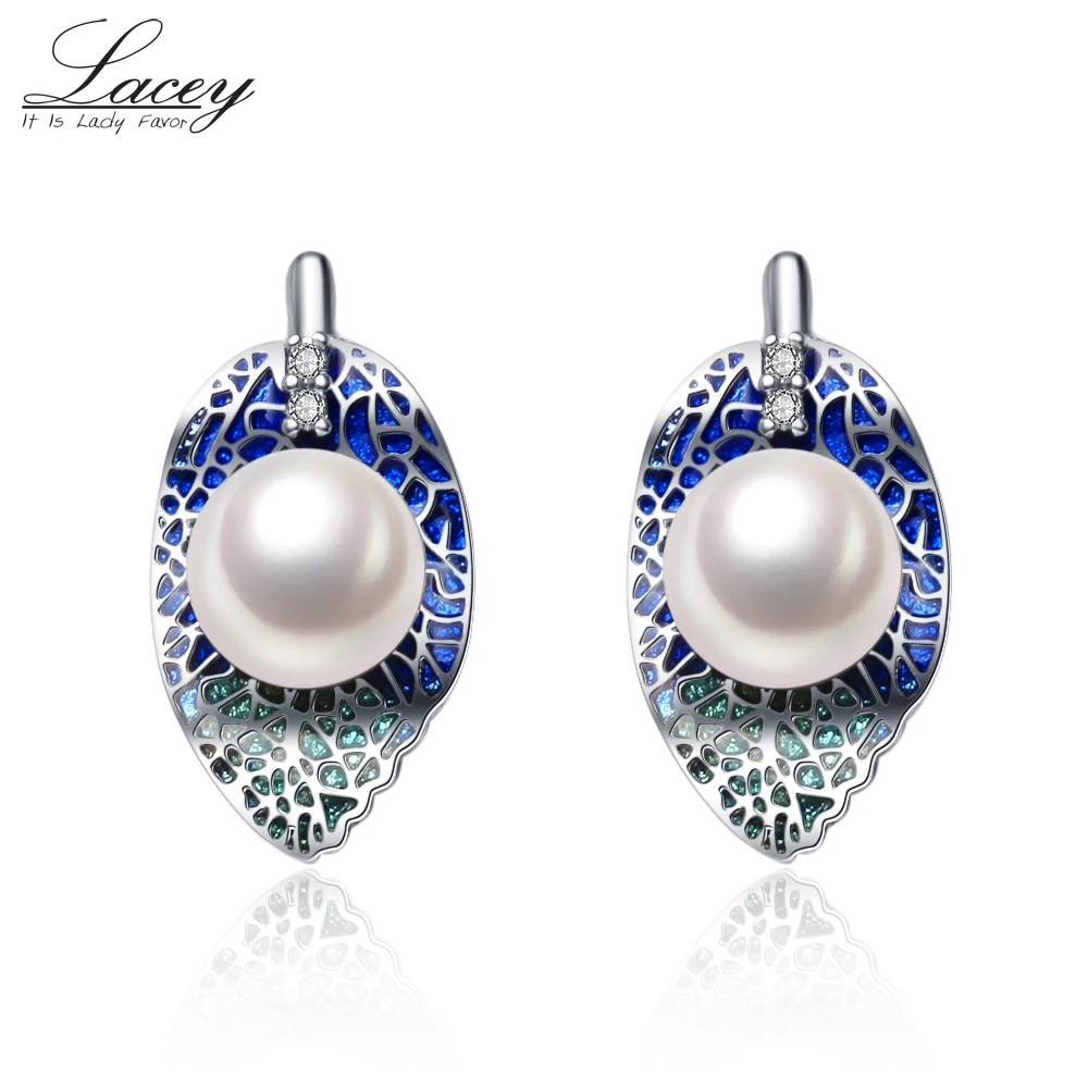 

925 Streling Silver Real Freshwater Pearl Earrings For Women,Natural Pearl Stud Earrings Jewelry Gift