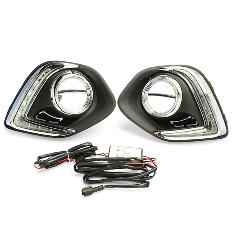

LED DRL for Mitsubishi ASX 2013 2014 daytime running lights fog lamp driving lights with dimming function case