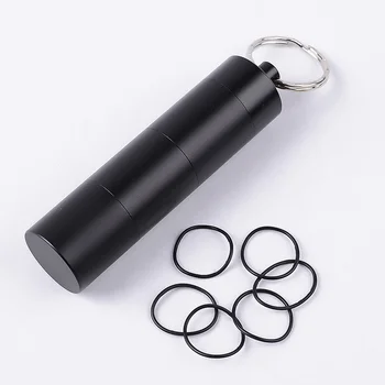 

Outdoor EDC Survival Portable High Quality Aluminum Alloy Waterproof Seal Bottle Four Independent Divisions With 6 Rubber Ring