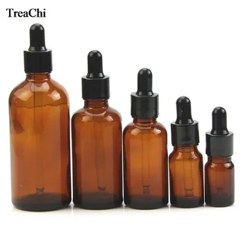 

5-100ML Convience Brown Glass Pipette Bottle DIY Jewelry Counter Decor