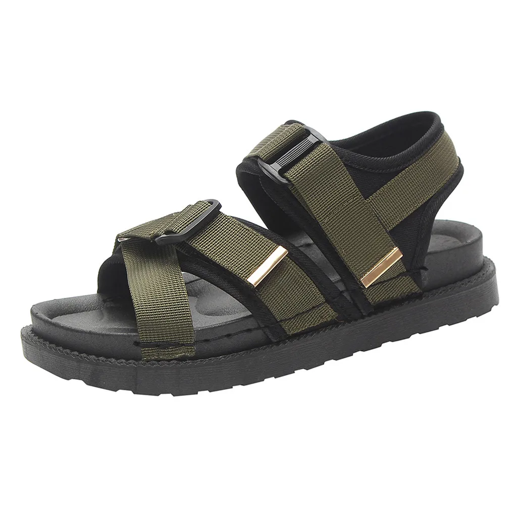 

SAGACE Fashion Summer Ladies Fat Low Heel Wild Casual Word Buckle Open Toe Sandals Sexy High Quality Outside Ladies Shoes