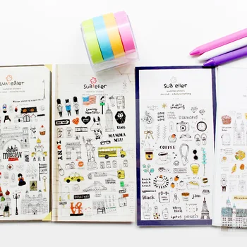 

DIY Diary Sticker Planer Creative Cartoon Sticker Match Dokibook