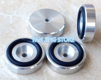 

Rubber Ring Shock Absorber Top Aluminum Machine Foot Amplifier Feet Speaker Turntable CD Player Feet 4Pieces Free Shipping