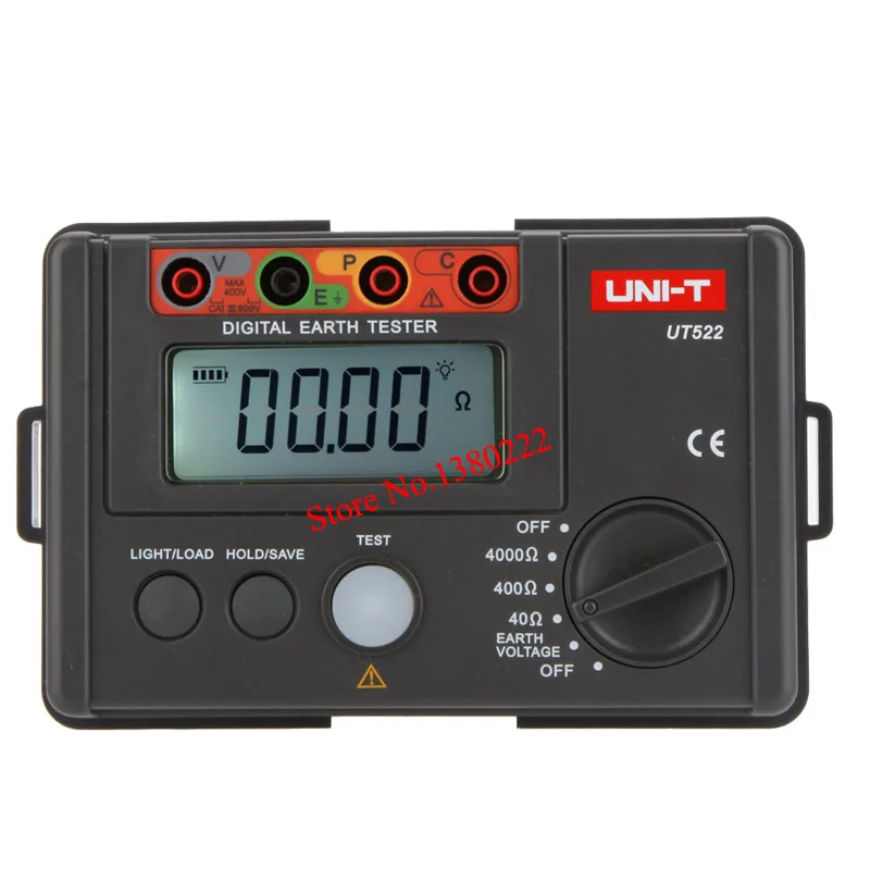 LCD High Precision Digital Earth Resistance Tester Digital Display 0 400V 0 4000 ohm Ground Earth